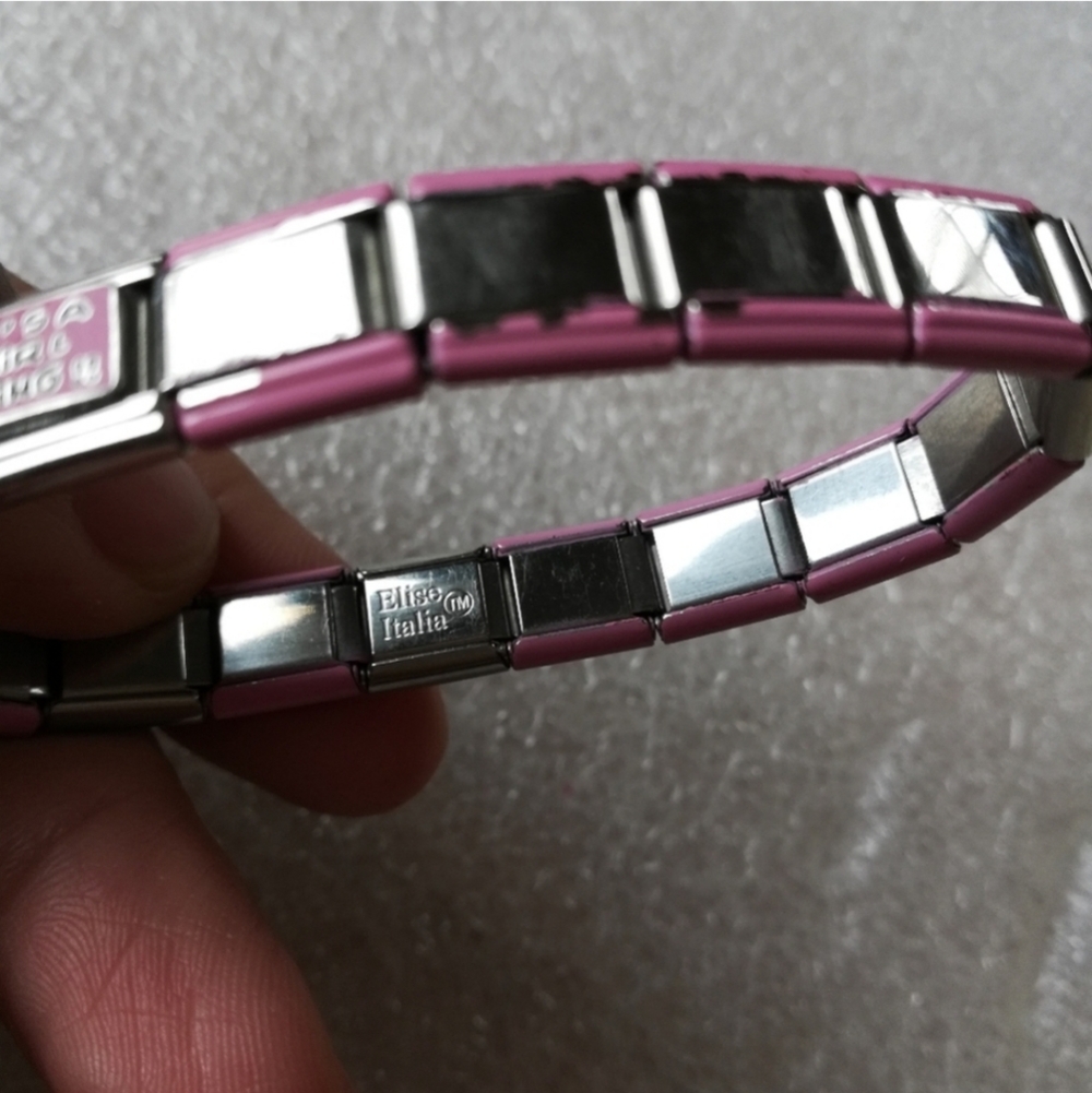 Elise Italia Pink It's A Girl Thing Expandable Stretch Bracelet - Picture 5 of 7